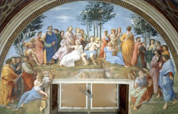 El maestro renacentista del Parnaso Rafael Pinturas al óleo